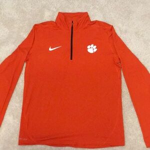 Nike Clemson Tigers DRI-Fit Long Sleeve  Quarter Zip Pullover